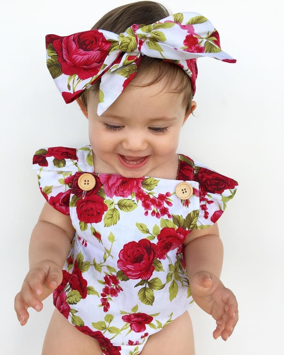 Rompers for Girls Toddler Floral Design